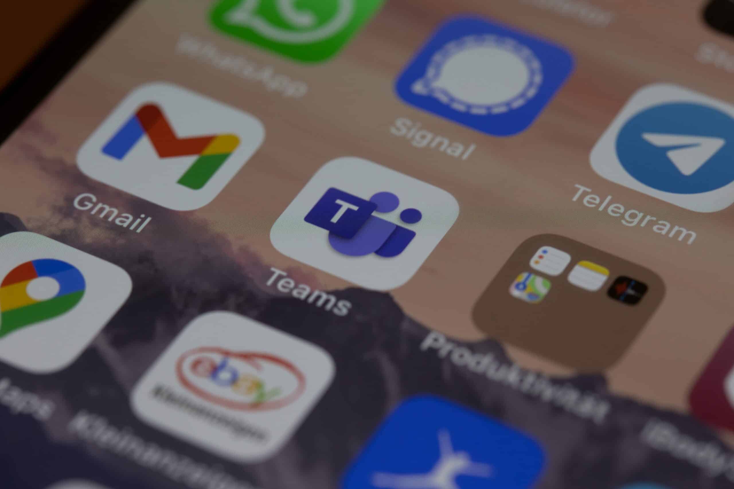 Microsoft Teams App Icon on an Iphone